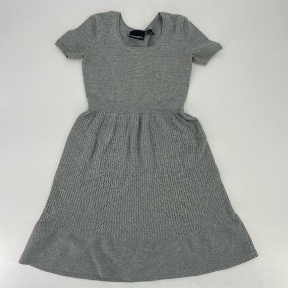 Cynthia Rowley Girls XS Gray Knit Dress Short Sleeve Casual - Picture 1 of 12